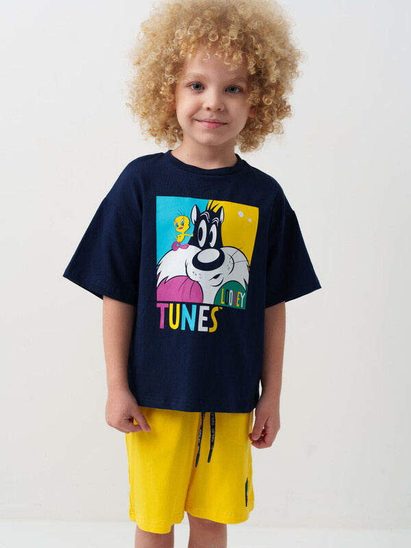 Комплект трикотажный для мальчиков: фуфайка (футболка), шорты