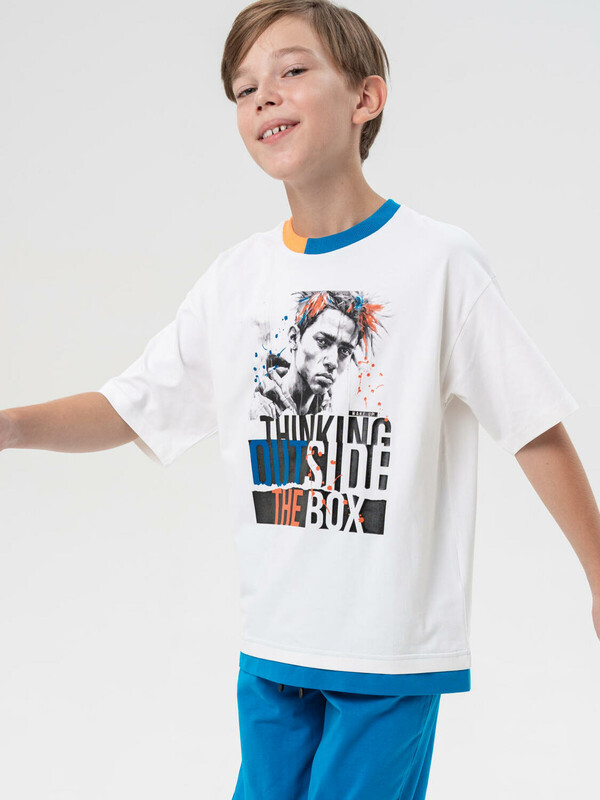 Комплект трикотажный для мальчиков: фуфайка (футболка), брюки