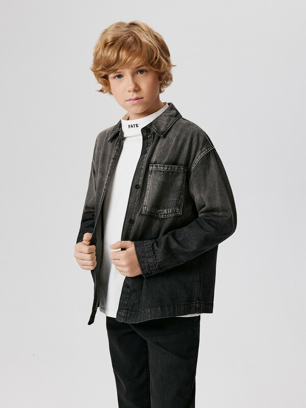 Сорочка верхняя джинсовая детская для мальчиков Uti