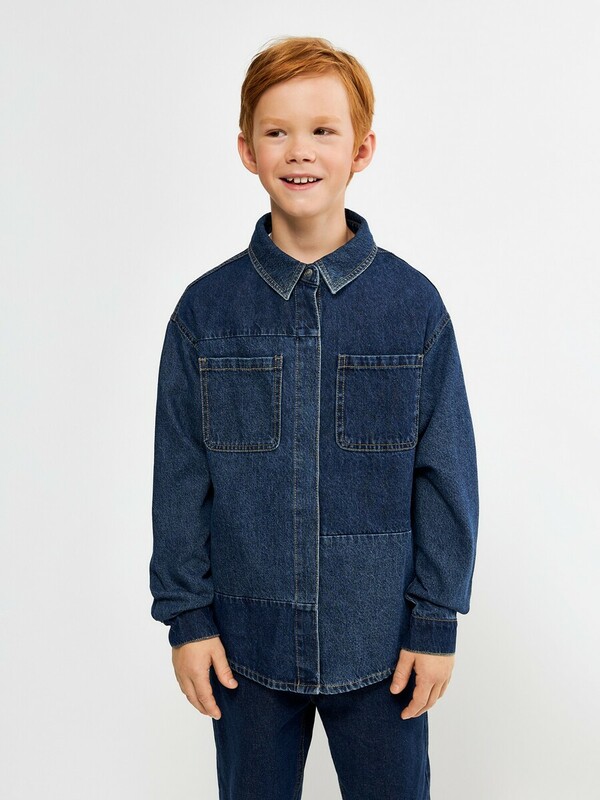 Сорочка верхняя джинсовая детская для мальчиков Everte