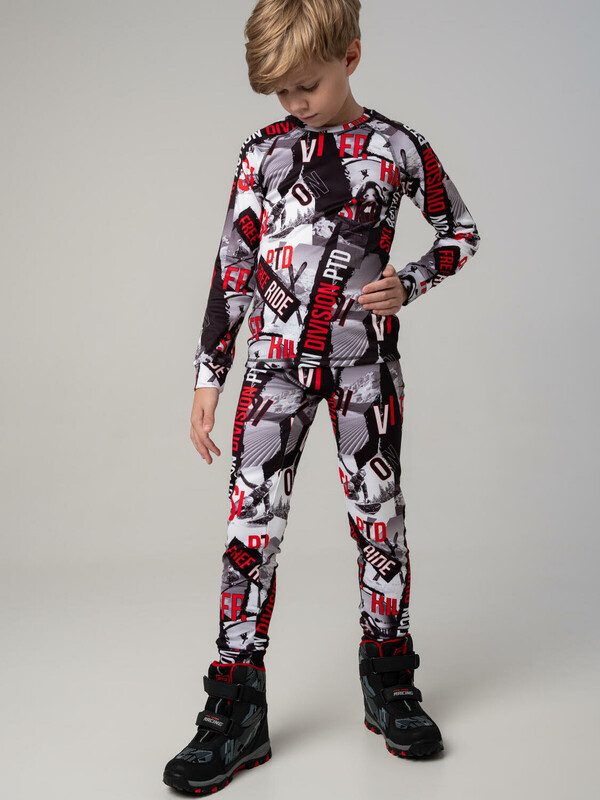 Термокомплект трикот. для мальчиков: фуфайка (футболка) с длин. рук, брюки