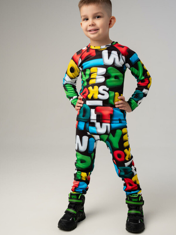 Термокомплект трикот. для мальчиков: фуфайка (футболка) с длин. рук, брюки