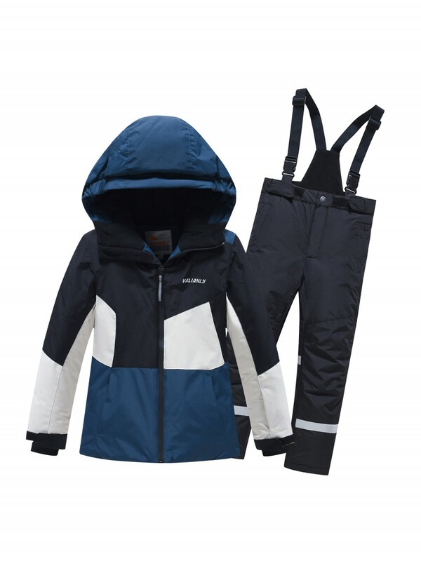 Горнолыжный костюм зимний для мальчика темно-синего цвета 9517TS