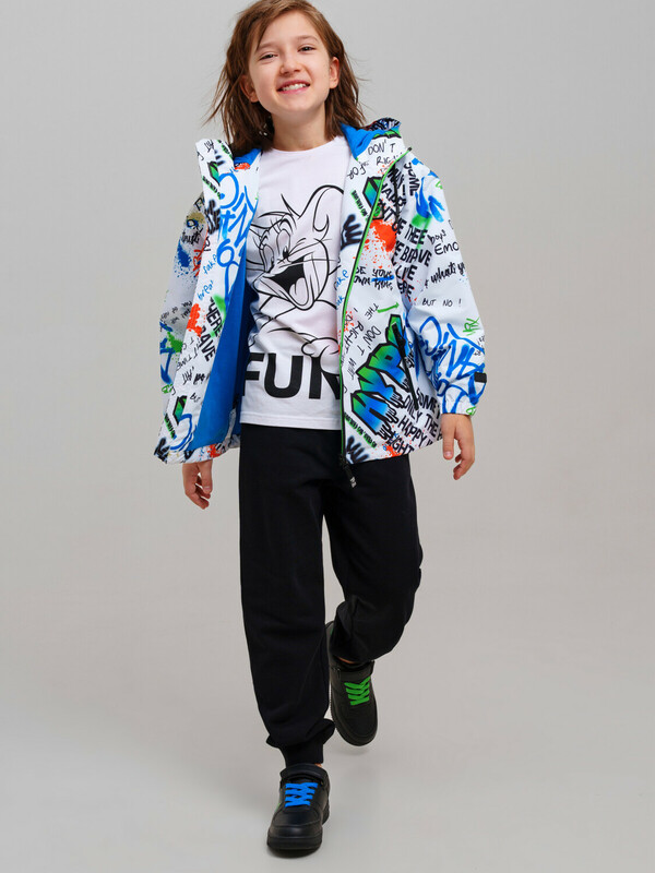 Куртка текстильная с полиуретановым покрытием для мальчиков (ветровка)