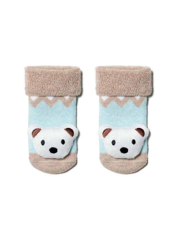 Носки детские Conte-kids Махровые носки SOF-TIKI с мордашками "Мишка"