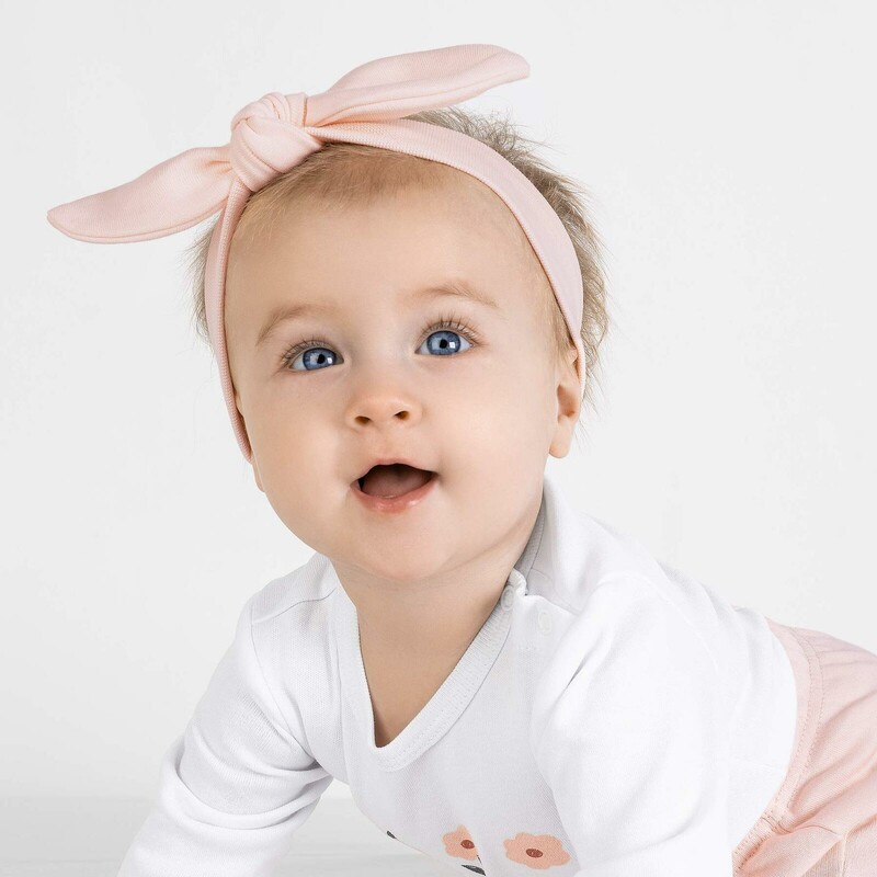 Повязка с бантиком «Горошинка» 615Г-361