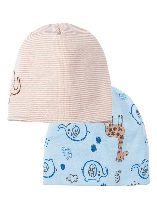 Шапка детская трикотажная для мальчиков, 2 шт в комплекте