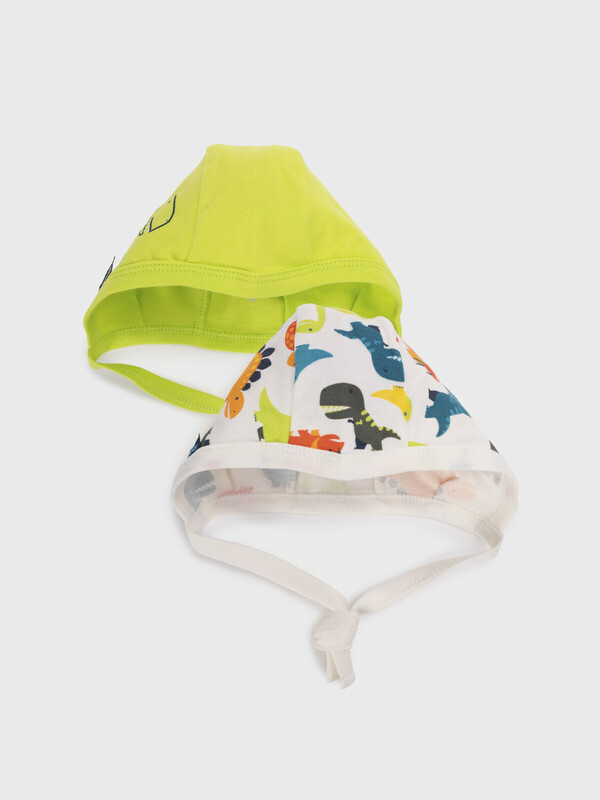 Чепчик детский трикотажный для мальчиков, 2 шт в комплекте