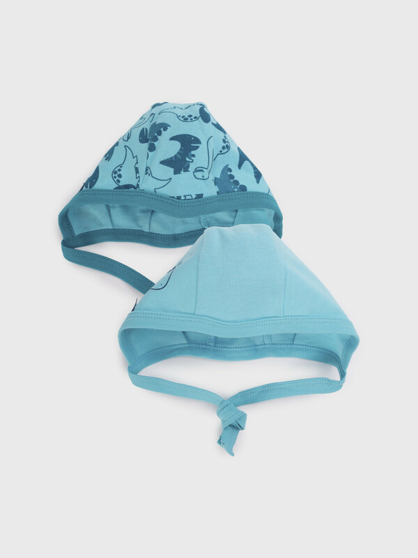 Чепчик детский трикотажный для мальчиков, 2 шт в комплекте