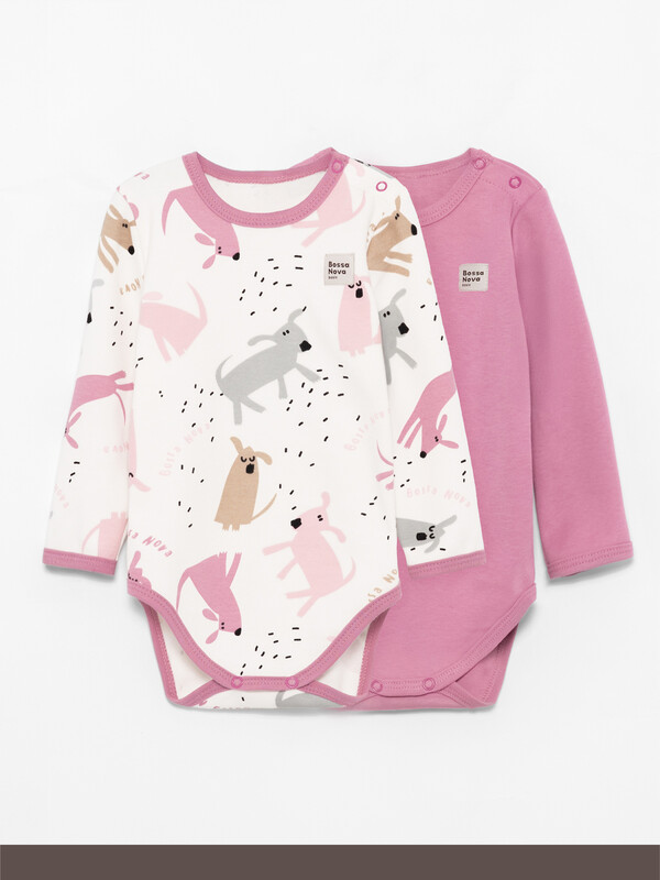 Боди с длинным рукавом /набор 2 шт/ «Basic» 580БН-371-Т