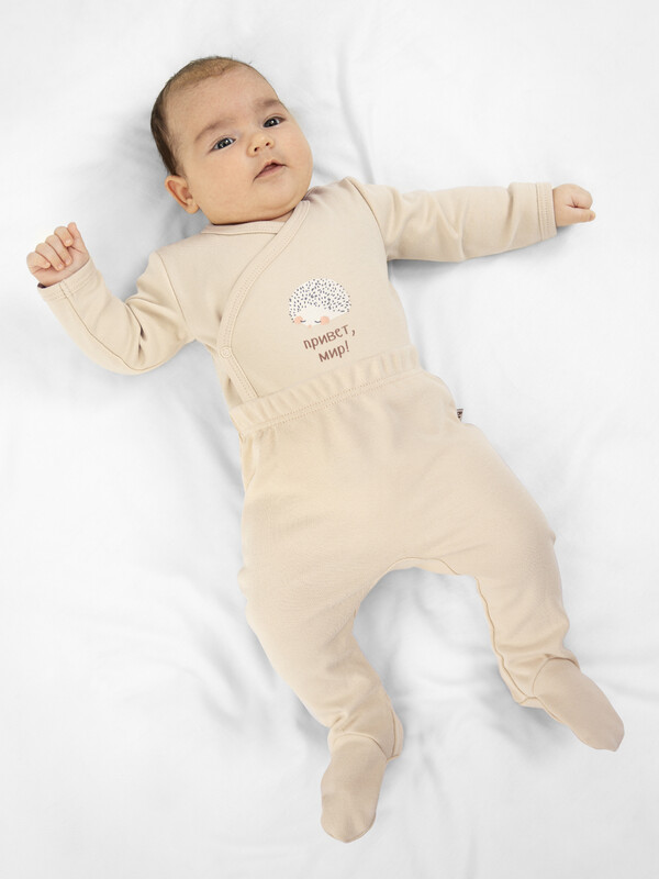 Комплект боди д/р и ползунки «Латте» 065МП-361-Б