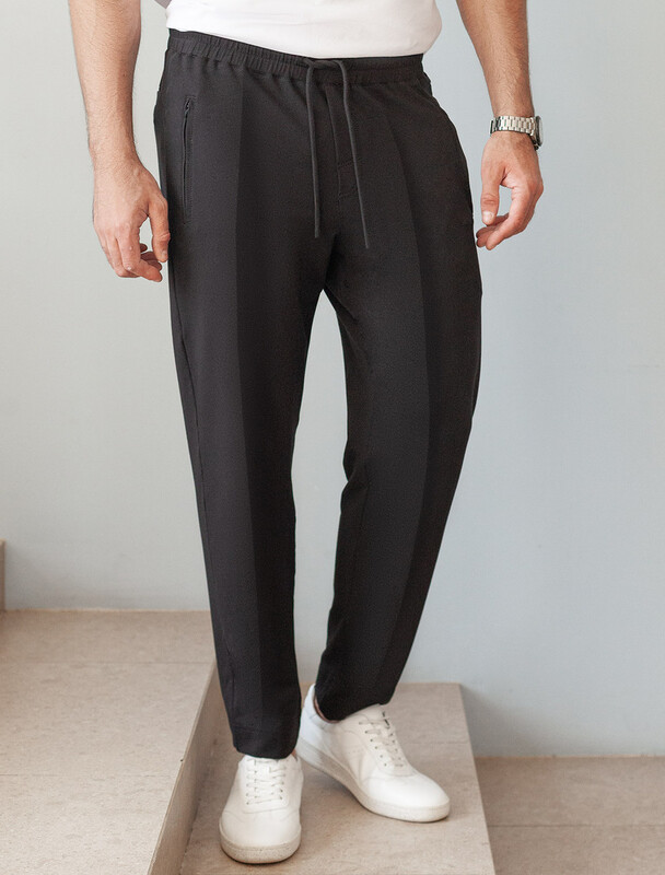 Брюки джоггеры на резинке из премиального футера двухнитки