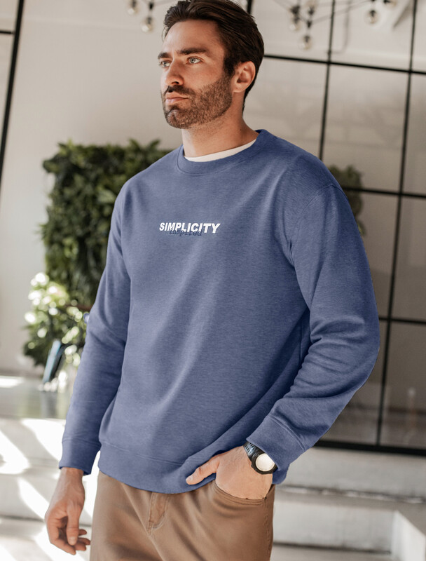 Свитшот с авторским принтом из эластичного футера трехнитки