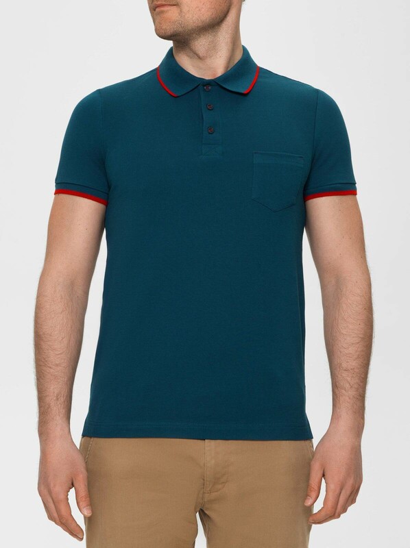 Джемперы DIWARI MD 944 Футболка-поло с контрастной отделкой