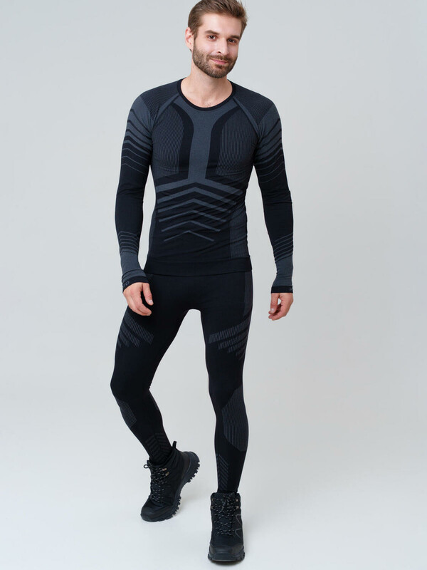 Термокомплект трикот. для мужчин: фуфайка (футболка) с длин. рук, брюки