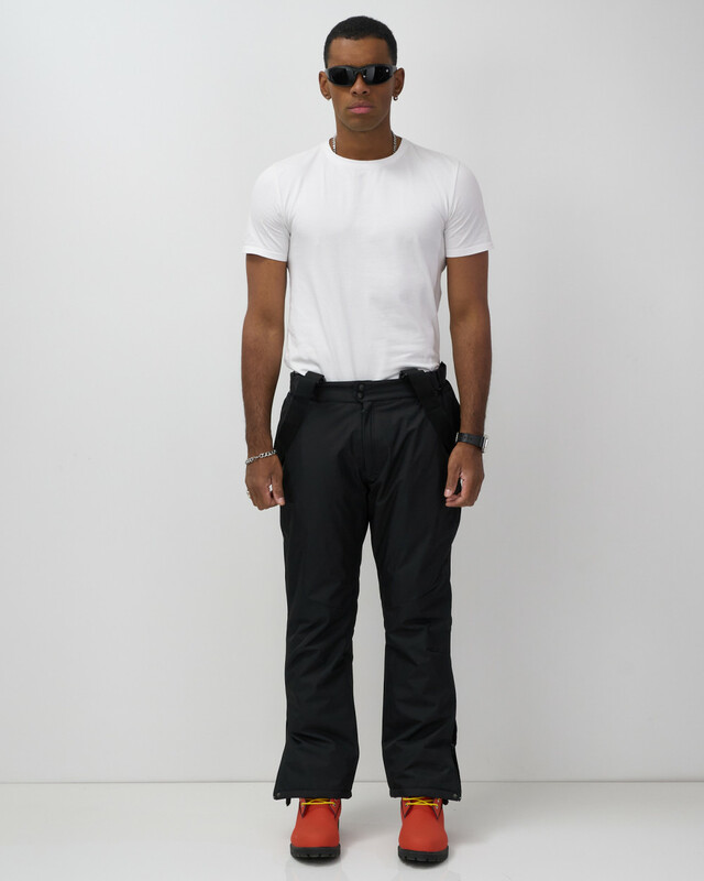 Горнолыжные мужские брюки зимние черного цвета 9800Ch