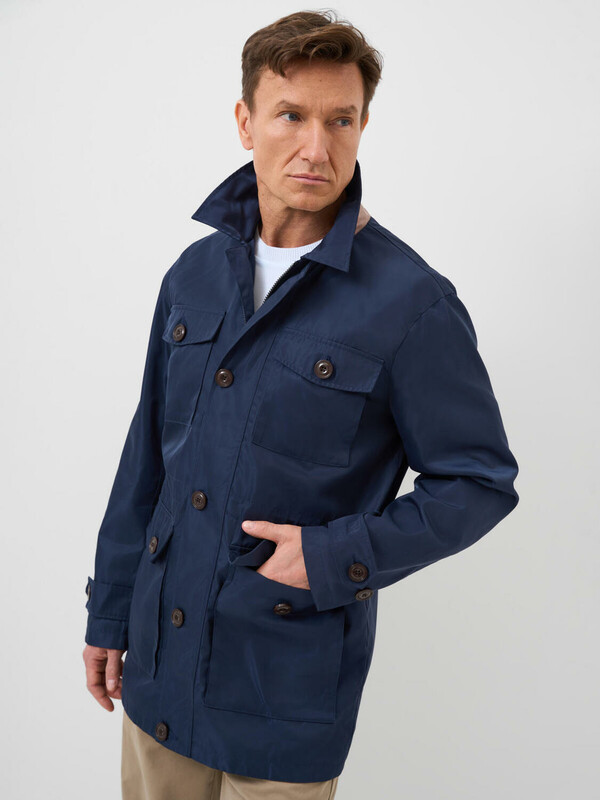 Куртка текстильная с полиуретановым покрытием для мужчин (ветровка)