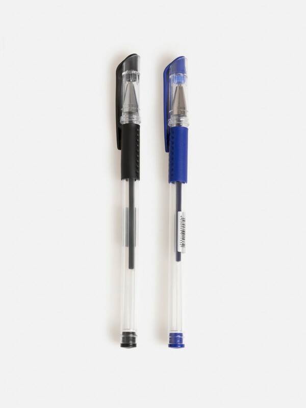 Набор из 2х ручек гелевых (синие чернила + черные чернила) Mase