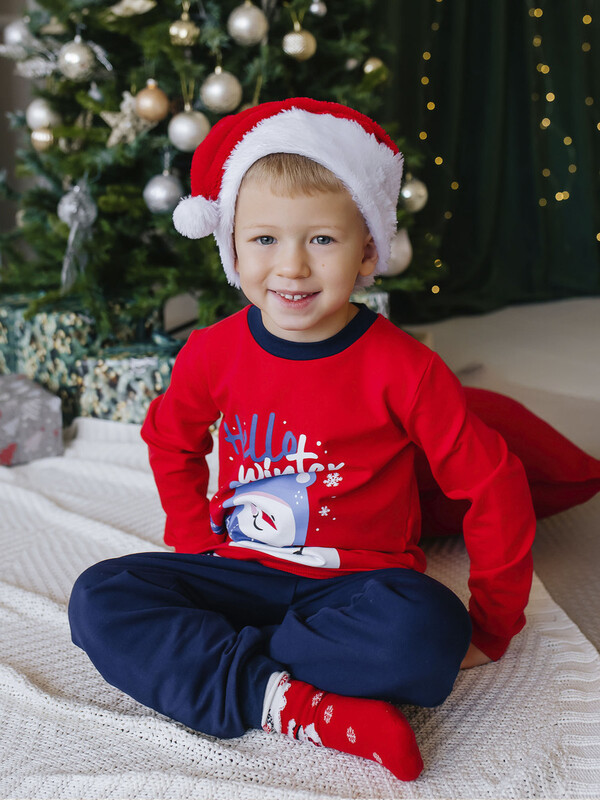 Пижама футболка с длинным рукавом и брюки (0031_НК)