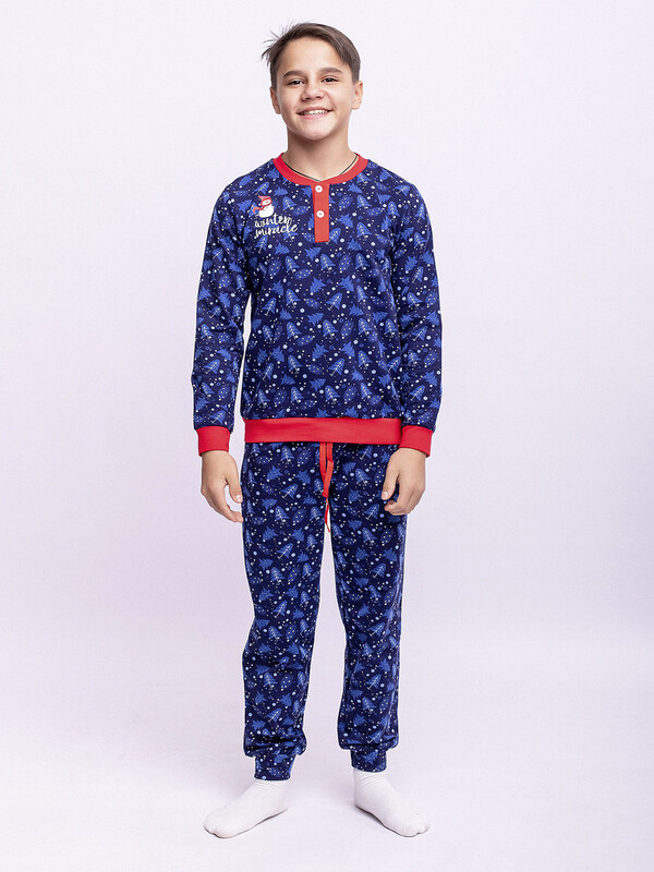 Пижама футболка с длинным рукавом и брюки (0033_НК)
