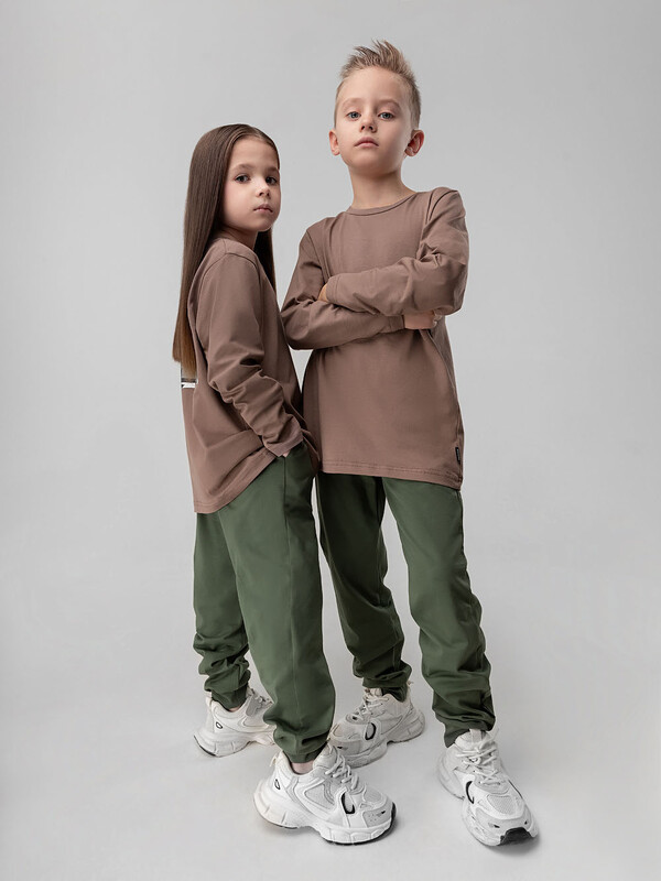 Брюки однотонные