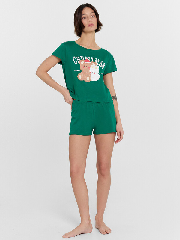 КОМПЛЕКТ ЖЕНСКИЙ (ДЖЕМПЕР, ШОРТЫ) 592290