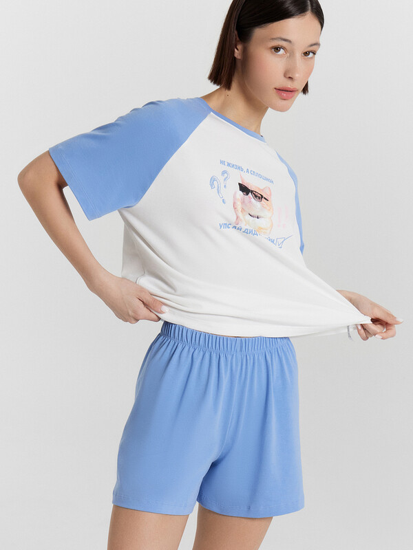 КОМПЛЕКТ ЖЕНСКИЙ (ФУТБОЛКА, ШОРТЫ) 592535