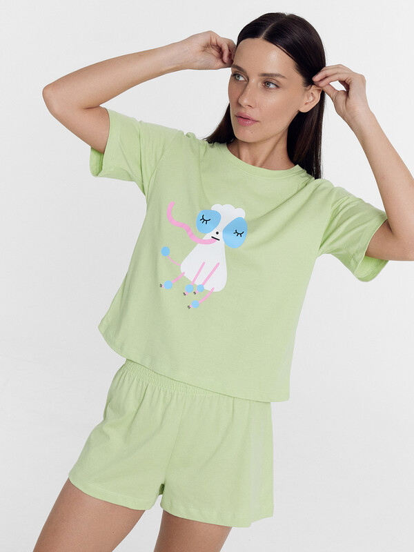 КОМПЛЕКТ ЖЕНСКИЙ (ФУТБОЛКА, ШОРТЫ) 592536