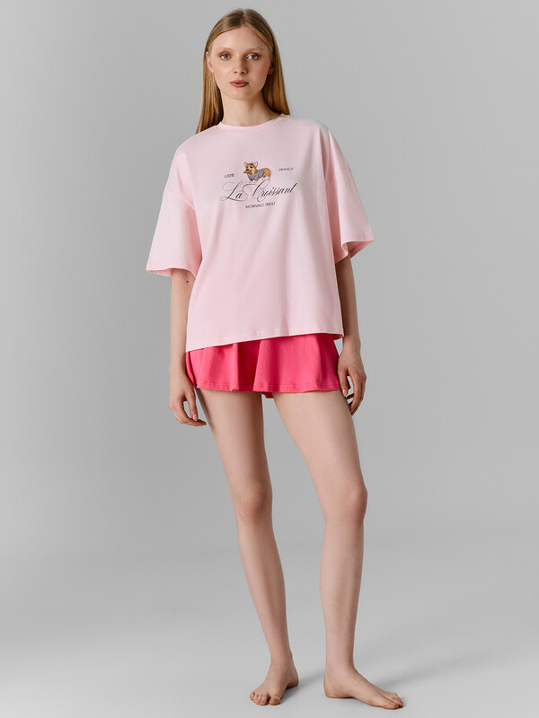 КОМПЛЕКТ ЖЕНСКИЙ (ДЖЕМПЕР, ШОРТЫ) 592666