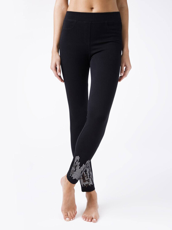 CONTE TWINKLE Ультрамодные джеггинсы с вышивкой из пайеток