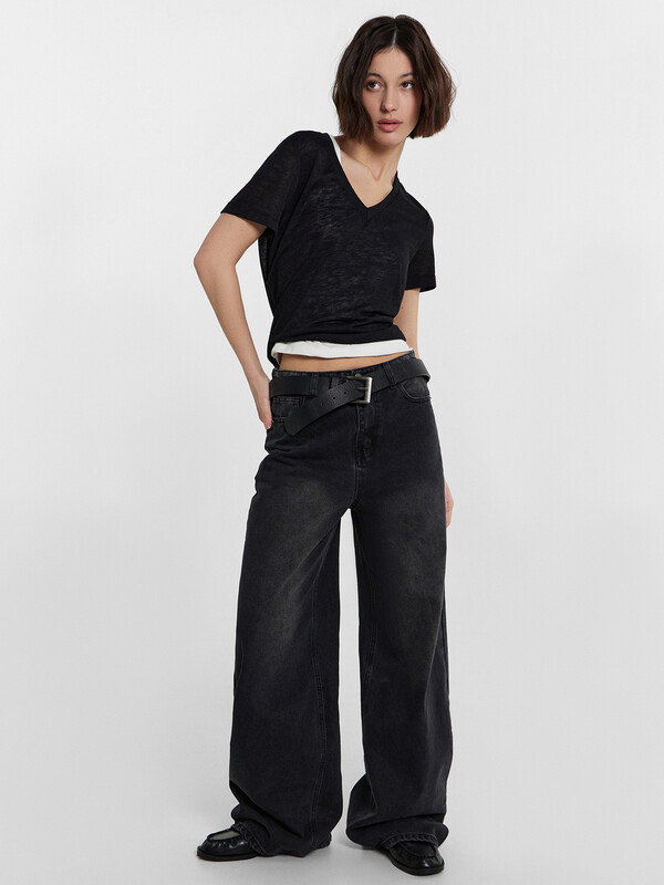 БРЮКИ ЖЕНСКИЕ ДЖИНСОВЫЕ 2024-2DTW301-7