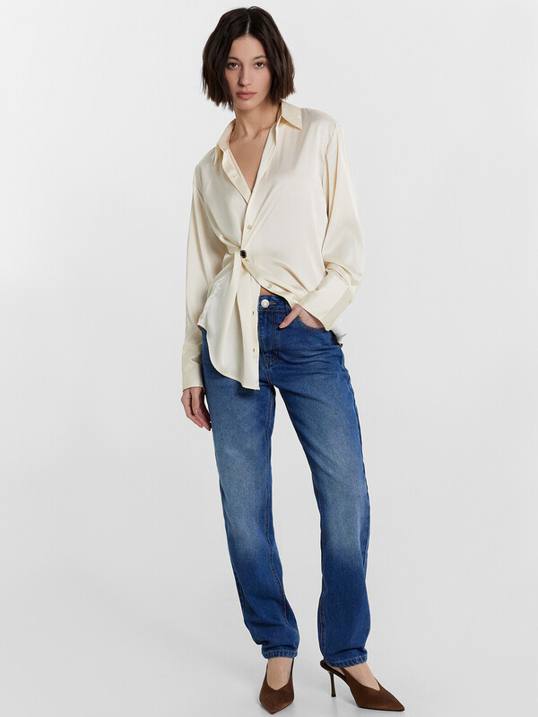 БРЮКИ ЖЕНСКИЕ ДЖИНСОВЫЕ 2024-2DTW401-2b