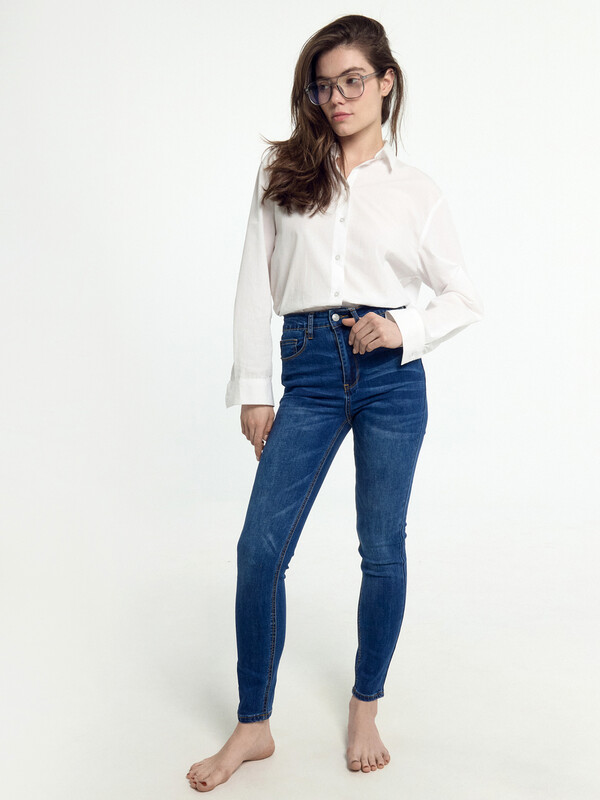 БРЮКИ ЖЕНСКИЕ ДЖИНСОВЫЕ 2024-DTW2102-1