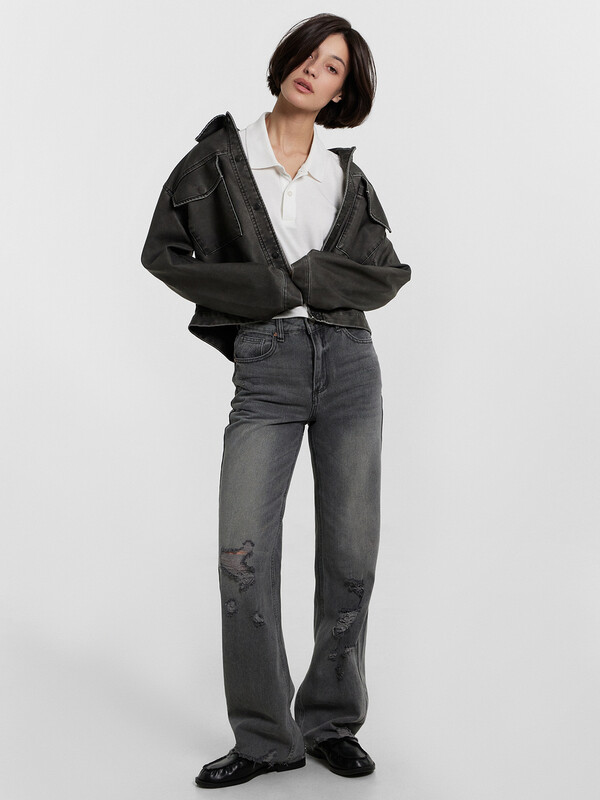 БРЮКИ ЖЕНСКИЕ ДЖИНСОВЫЕ 2025-1DTW103h-5d