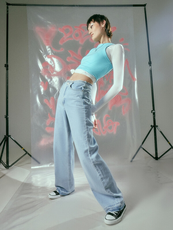 БРЮКИ ЖЕНСКИЕ ДЖИНСОВЫЕ 2025-1DTW104h-1b