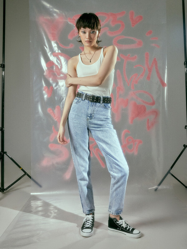 БРЮКИ ЖЕНСКИЕ ДЖИНСОВЫЕ 2025-1DTW402-1