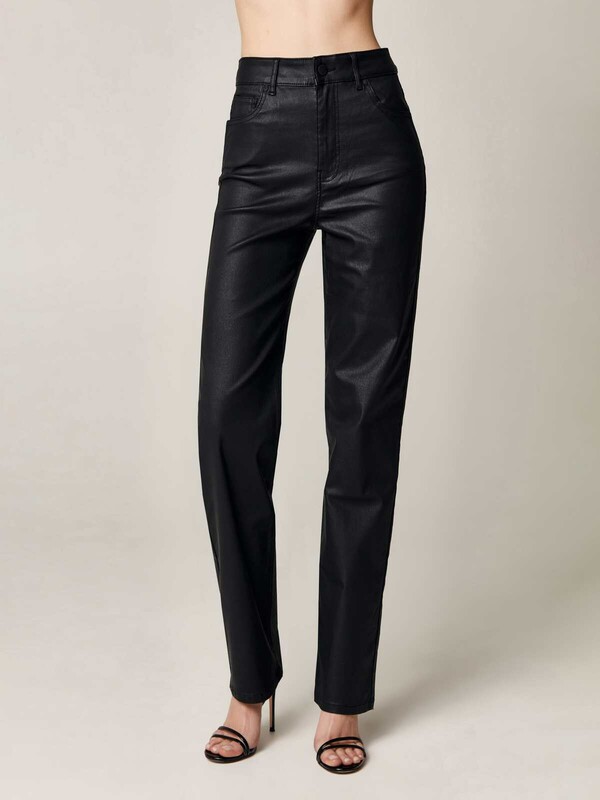 Брюки джинсовые женские CONTE CON-509 Джинсы прямого кроя с напылением «под кожу»