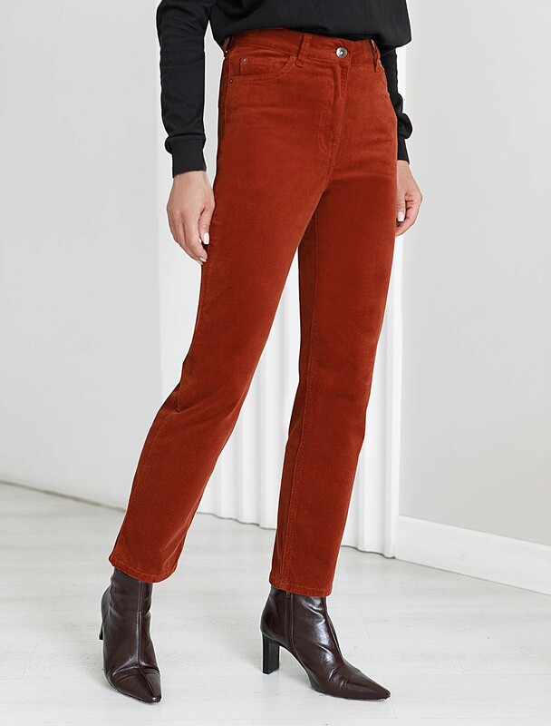 Брюки из эластичного микро-вельвета