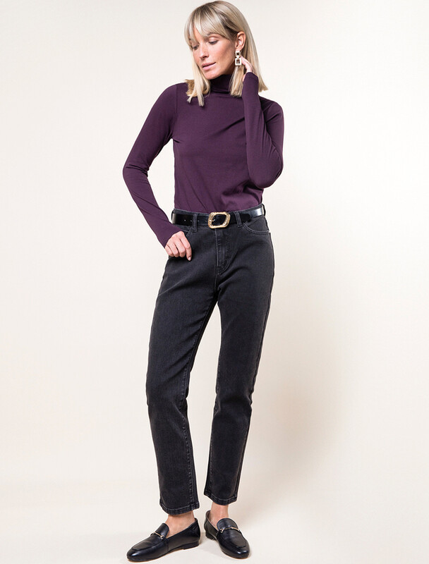 Джинсы mom-fit из эластичного денима