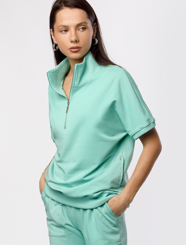 Джемпер из тонкого премиального футера с эластаном