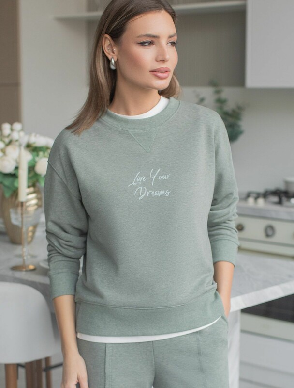 Джемпер из петельчатого футера двухнитки с эластаном