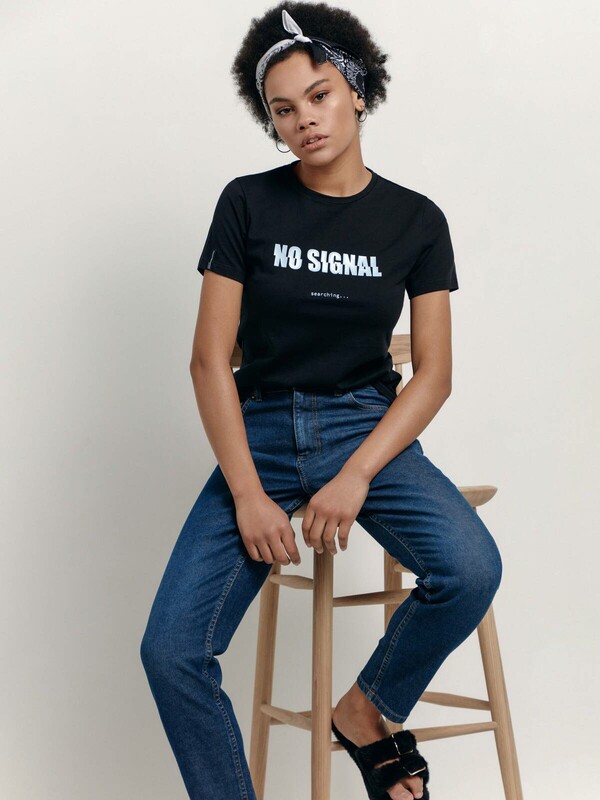 Джемпер женский CONTE Футболка из хлопка «No signal» LD 1648