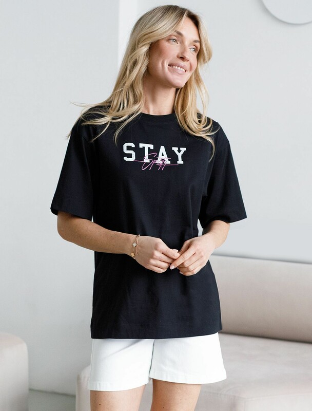 Футболка оверсайз с принтом из премиального 100% хлопка