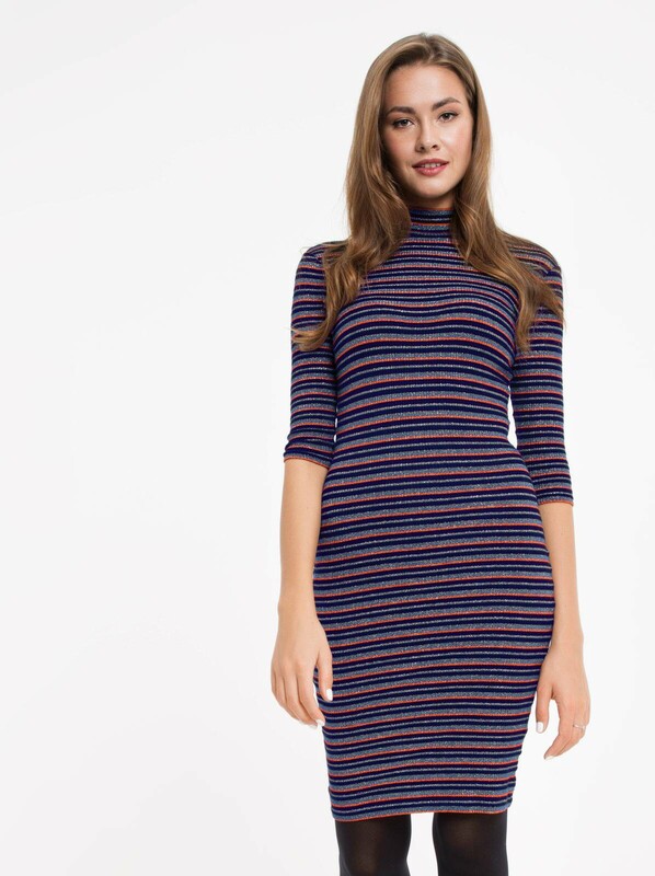 Платья CONTE LPL 836 Платье в полоску с мерцающим блеском