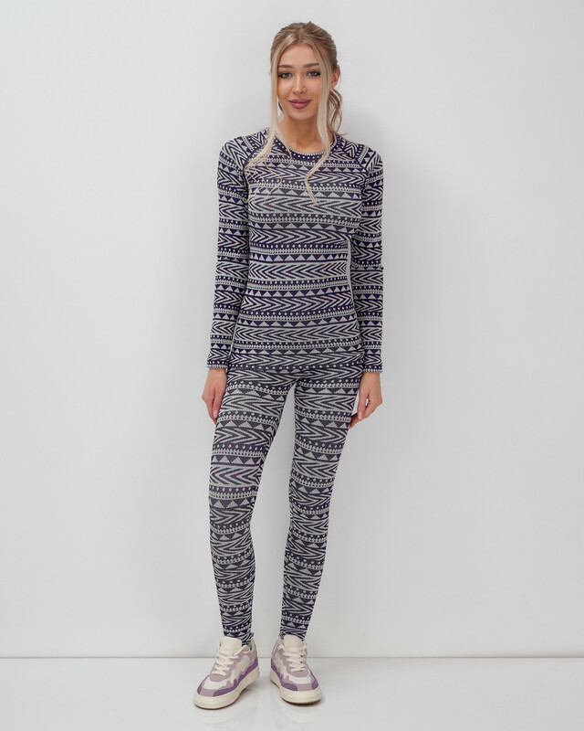 Комплект женского термобелья фиолетового цвета 2520F