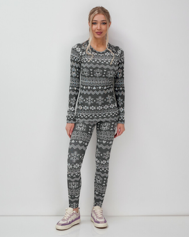 Комплект женского термобелья серого цвета 2520Sr