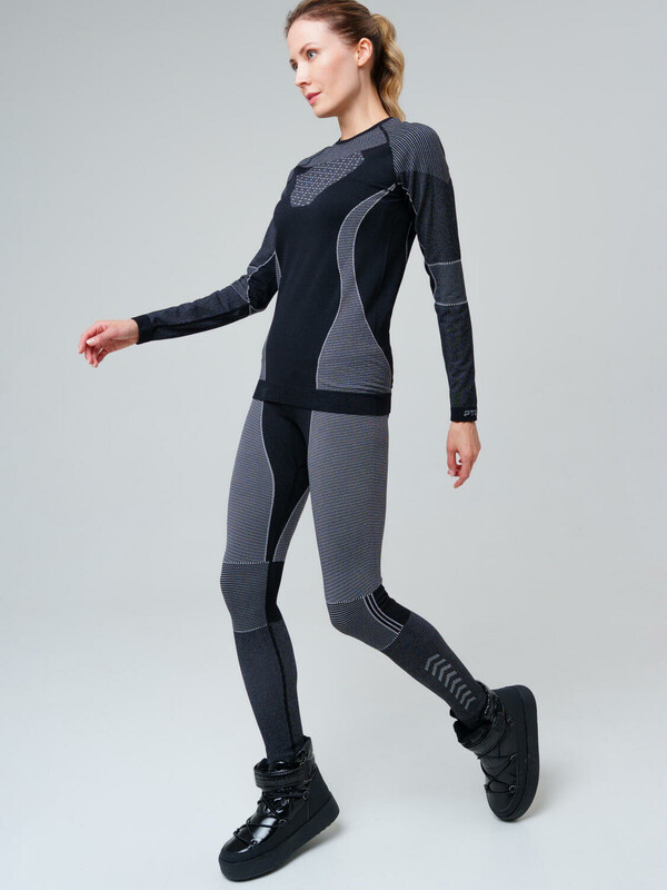 Термокомплект трикот. для женщин: фуфайка (футболка) с длин. рук, брюки