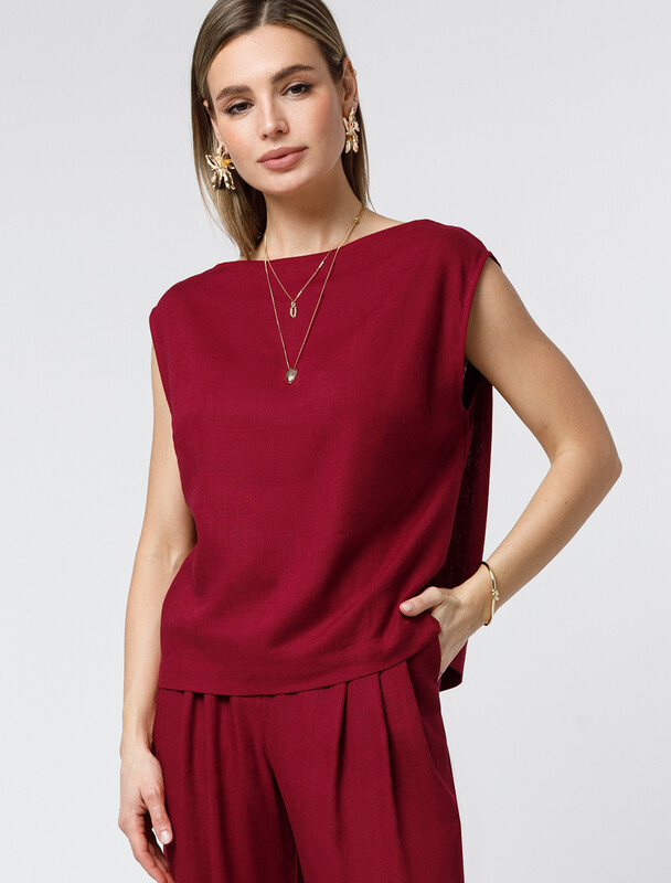 Топ изо льна с вискозой