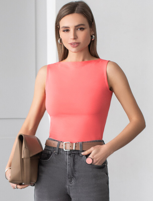 Топ из премиального хлопка с эластаном