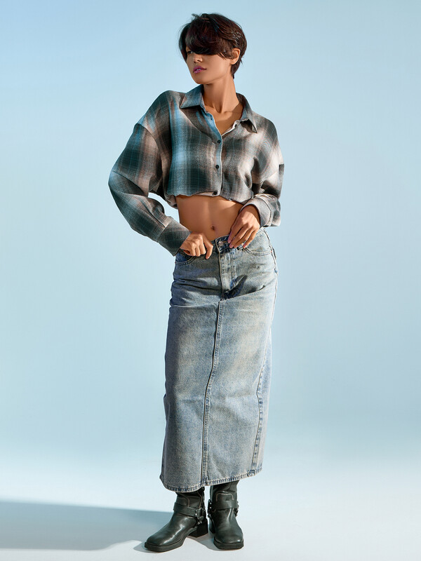 ЮБКА ЖЕНСКАЯ ДЖИНСОВАЯ 2025-2DSK101-1t